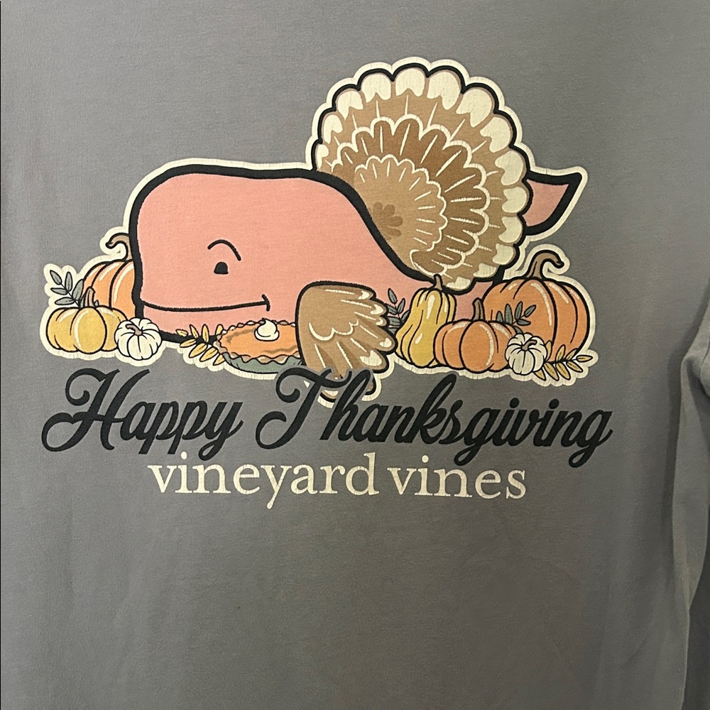 Vineyard Vines Men's Slate Blue Small Long Sleeve Tee
